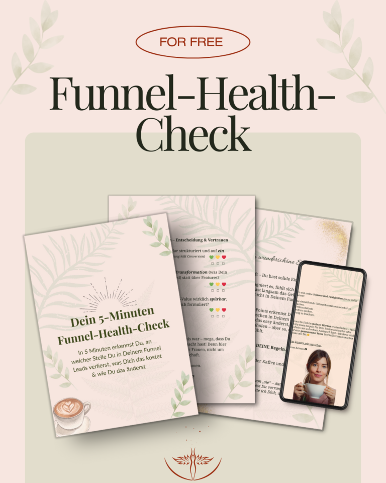 Funnel Health Check für Unternehmerinnen die mehr Umsatz wollen
