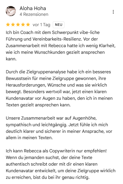 SinaBachmann Testimonial